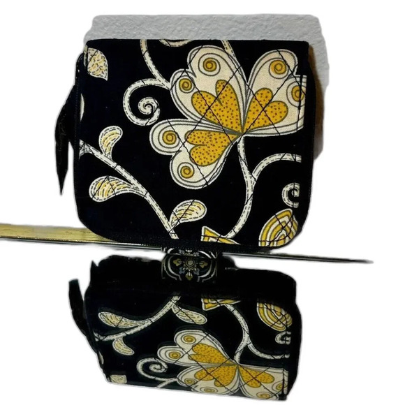 Vera Bradley bifold wallet in Yellow Bird retired pattern  #2 - Picture 3 of 7